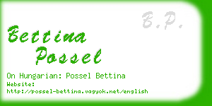 bettina possel business card